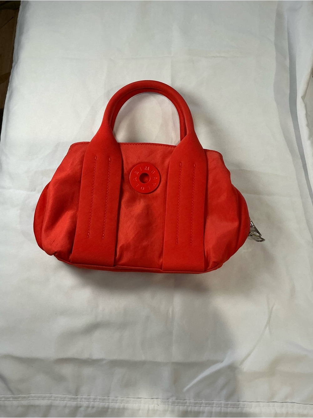 Bimba Y Lola Red Nylon Mini Tote Crossbody Bag